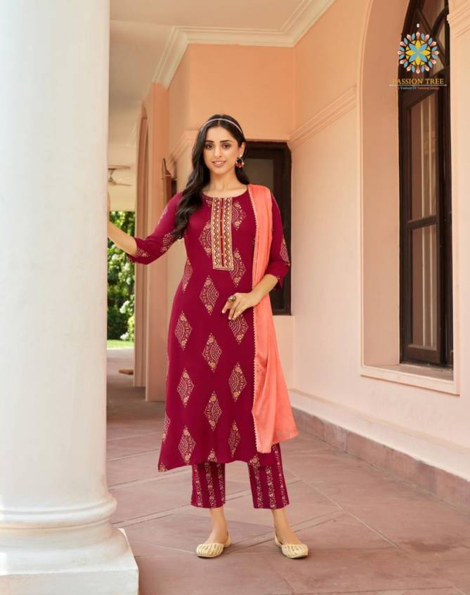 Harvi 1 By Passion Tree Straight Readymade Suits Catalog
